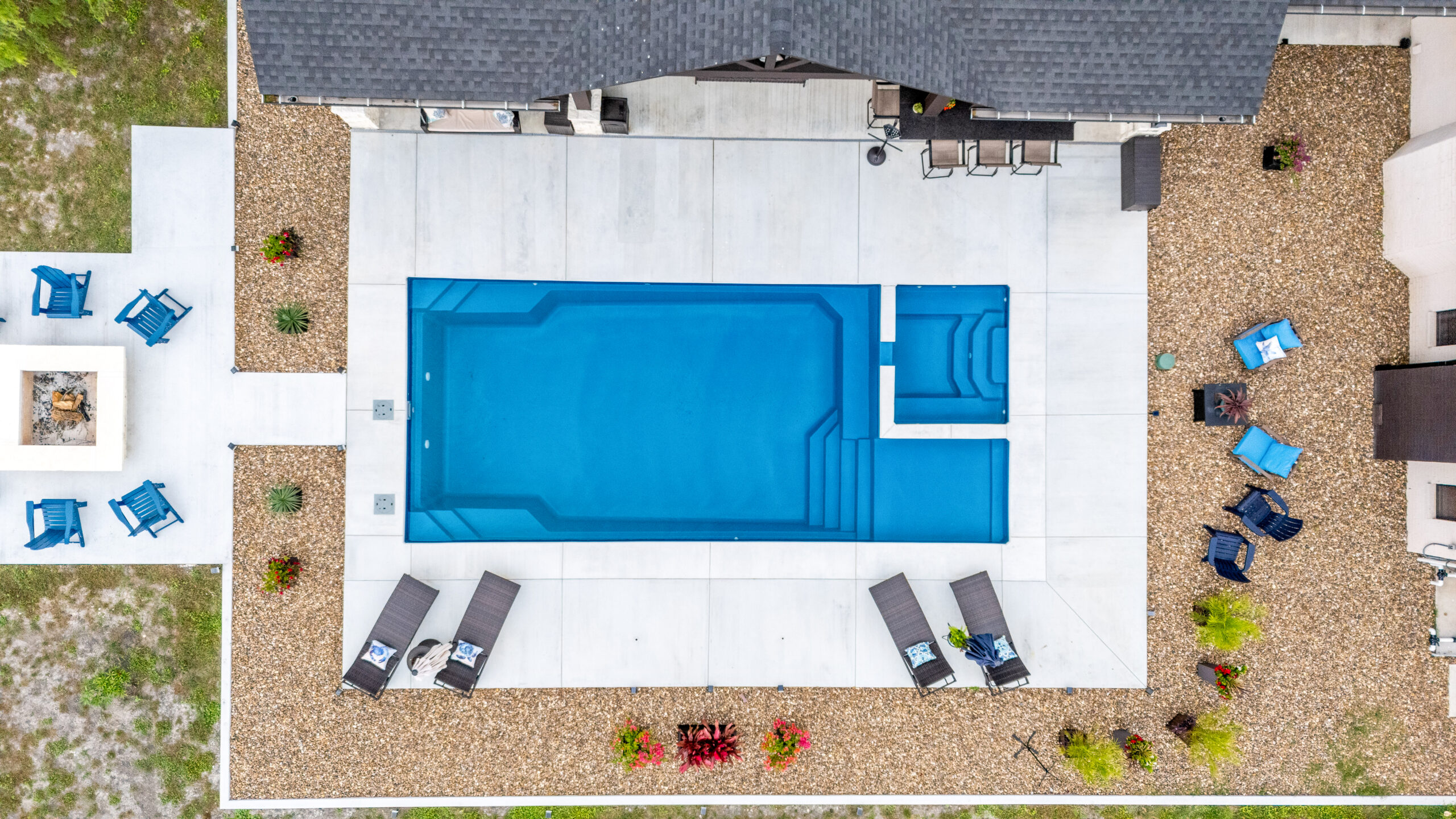 Copano Pools and Spas construction process for a new fiberglass pool